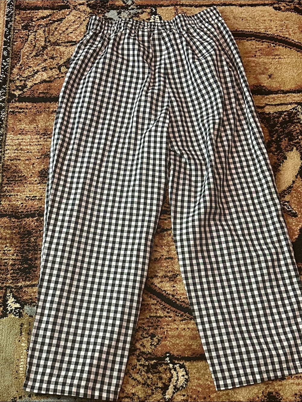 Black and White Gingham  Casual Pants